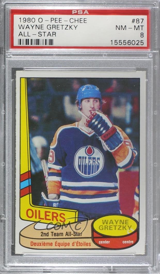1980-81 O-Pee-Chee All Star Wayne Gretzky #87 PSA 8 HOF g0y