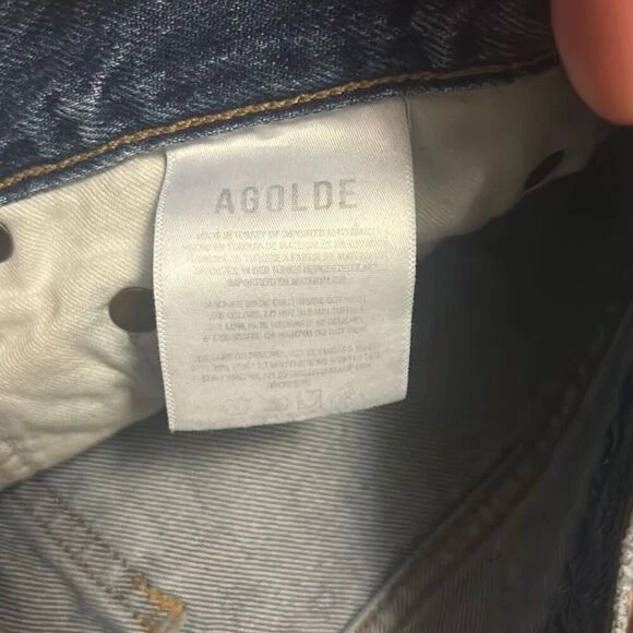 Джинсы AGOLDE Los Angeles размер 29 синие джинсовые с высоким подъемом на пуговицах - Изображение 4 из 4