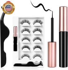 Magnetic Eyelashes with Eyeliner Kit, 5 Pairs...