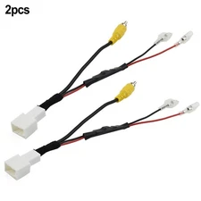 2Pcs Car Reverse Camera Retention Wiring Harness Cable Connector Fits For Toyota