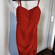 NWT Women’s Windsor Mini Dress With Spaghetti  Straps Size Small Bright Red