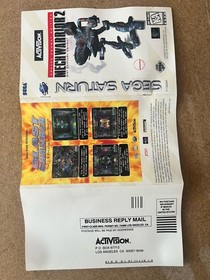 MechWarrior 2: 31st Century Combat - SEGA Saturn NTSC US Game CIB & Reg Card