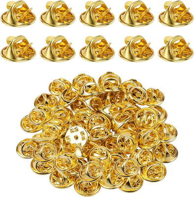 50Pcs Metal Pin Backs Enamel Locking Pin Back Pin Keepers Locking Clasp
