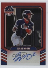 2026 Panini Stars & Stripes Prizm Red 27/99 Lucas Moore #CNT-LM Auto 0xr1