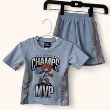 24M Boy Quad Seven 2 Piece Set Basketball Shorts & Short Sleeve Baby Play Outfit