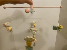 Crib Mobile Vintage 1970's Hand Painted Original by IRMI Angel