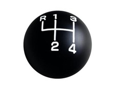 Blackball Aluminum 4 Speed 516-18 Shift Knob Compatible With Muncie White