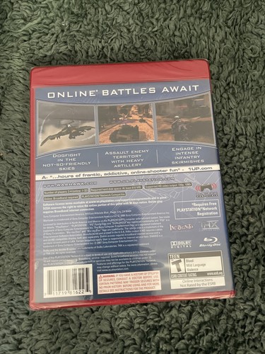 Warhawk (Sony PlayStation 3, 2007) PS3 Airplane Game Greatest Hits Red SEALED - Picture 4 of 5