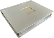 Professional 8x10 Ivory Silver edged Album - 20 photos (Engraving Available)