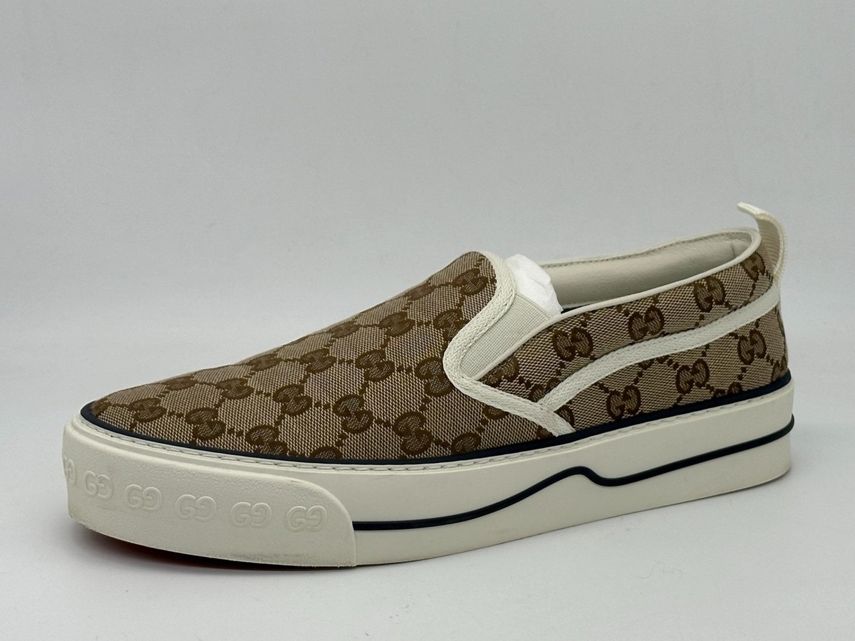 すぐ届く!【GUCCI】テニス 1977 スニーカー スリッポン ロゴ Gucci Tennis 1977 GG Supreme Logo Canvas Flat Slip On