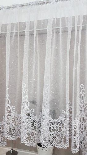 Jacquard jardiniere net curtain ready to hang with tape various sizes - Picture 25 of 28
