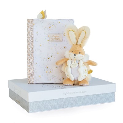 DOUDOU ET COMPAGNIE - White Sugar Rabbit - Box schützt Gesundheitsbuch mit Ku...