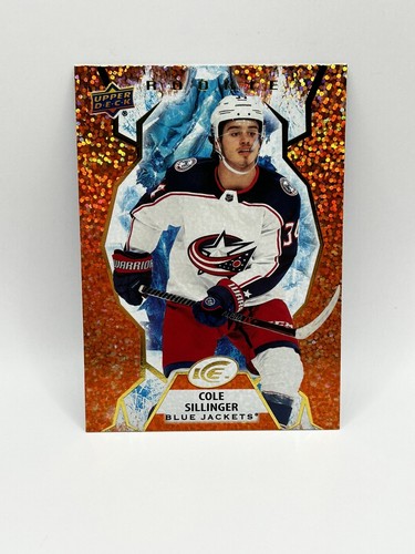 21-22 Upper Deck ICE Orange Parallel Cole Sillinger Rookie Columbus Blue Jackets