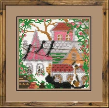 Riolis Counted Cross Stitch Kit City & Cats Summer R612
