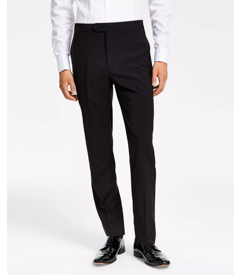 Calvin Klein Slim-Fit Infinite Stretch Suit Pants Black Size 30X30