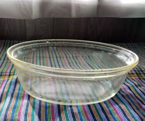 1919 Patent PYREX Clear Deep Oval Baker Dish 193 V-B  8"x 6"x 3" VTG--VERY RARE!