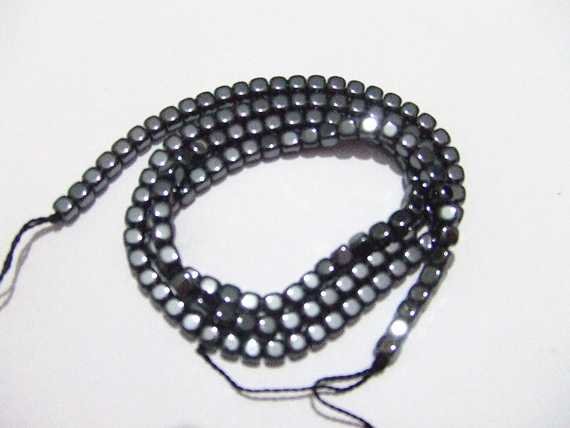1filo/140 pz perline pietre ematite cubo 3mm colore nero