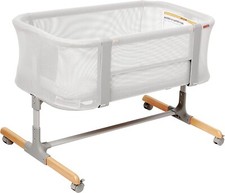 Skip Hop Baby Bassinet, Cozy Up 2-in-1 Bedside Sleeper  Bassinet, Grey New