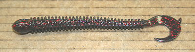 4'' Ring Worm Disc Body Black Neon Bass Walleye Plastic Jig Worm 50 pack bulk