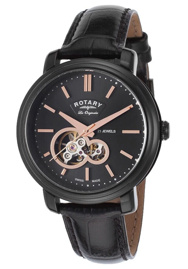 Relojes de pulsera de cuero Rotary