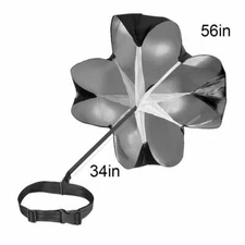 NEW Speed Resistance Training Parachute Power Exercise Running Chute Black