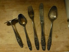 Altes Wilkens-Kinderbesteck, 4-teilig, Disney, versilbert + Breischieber Wilkens