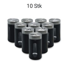 10 Gewürzstreuer/Set aus Edelstahl und Glas ...