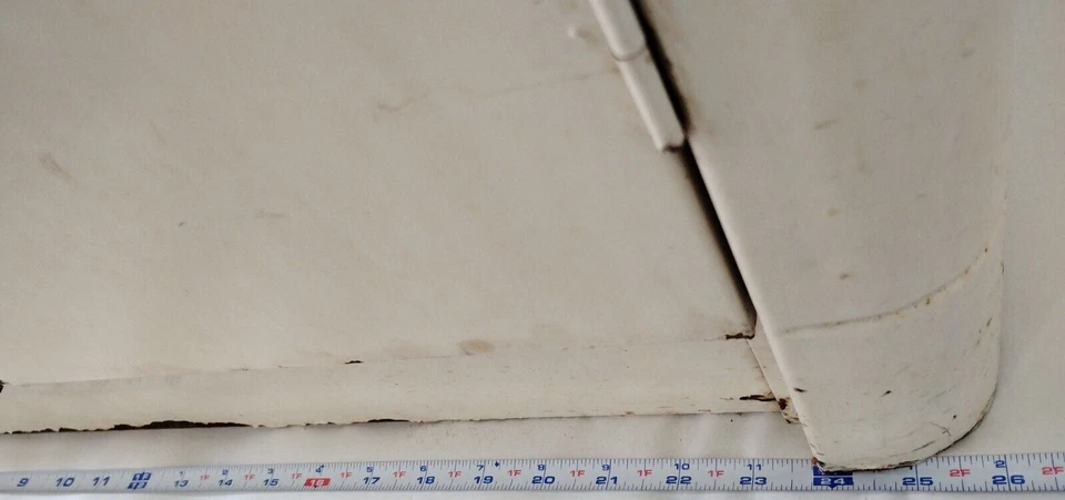 Gabinete de 2 puertas independiente de los años 50 producto de metal interestatal 33x21x26 Formica MCM Foto 3 de 4