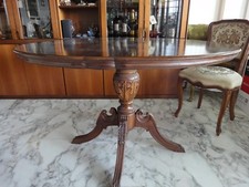 Tavolo tondo in noce stile Luigi Filippo comprato negli anni '50