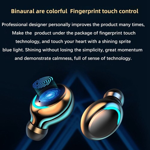 Bluetooth Earbuds for iPhone Samsung Android Wireless Headset Waterproof IPX7 - Picture 9 of 10