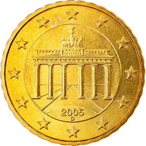 [#820007] Federal Republic of Germany, 10 Euro Cent, 2005, Munich, STGL, Brass, - Picture 1 of 2