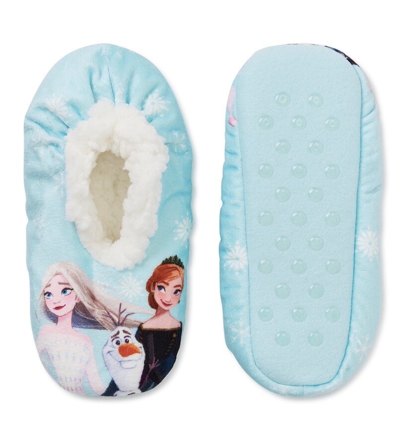 Disney Frozen II Girls Fuzzy Babba Slipper Socks Shoe Size S/M