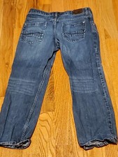 Lee Dungarees Jeans Boys Sz 14 Husky Medium Wash Denim Relaxed Straight vguc