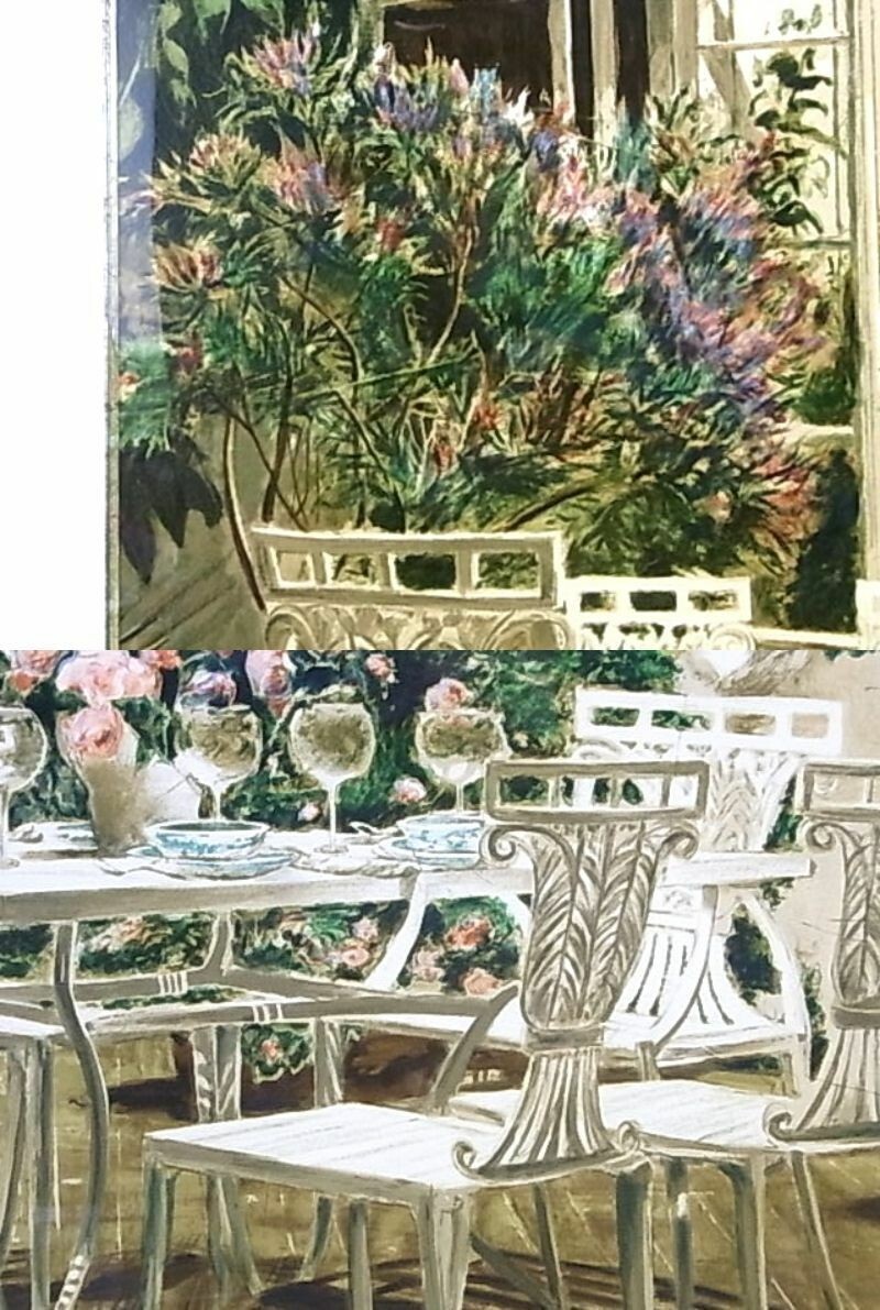 スーザンサハール Susan Sahall ベランダ 版画 73/300 Susan Sahall (American) Original Serigraph/Silkscreen Art Print