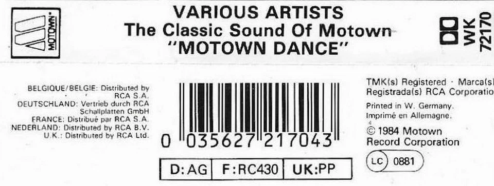 VARIOUS MOTOWN DANCE WITH A BULLET JACKSON 5 DIANA ROSS MIRACLES CASSETTE ALBUM  - Image 4 of 4