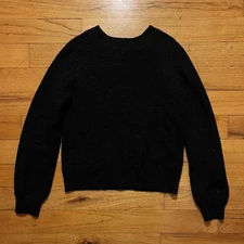 Black Fuzzy Sweater Size Medium Women’s by Style&Co Relaxed Fit Soft Cozy