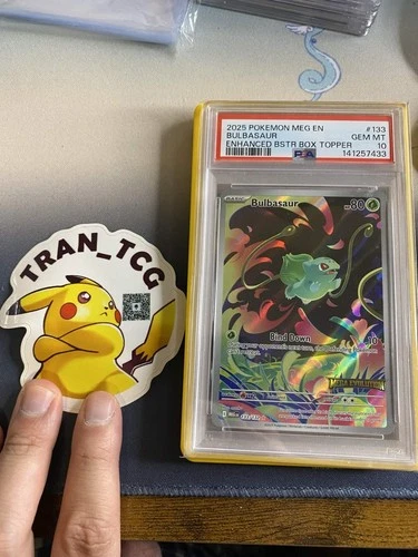 PSA 10 Bulbasaur box topper stamp #133 2025 Pokemon Mega Evolution