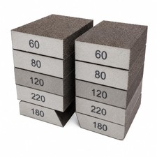10 Pack Sanding Sponge Washable And Reusable Sandpaper Blocks
