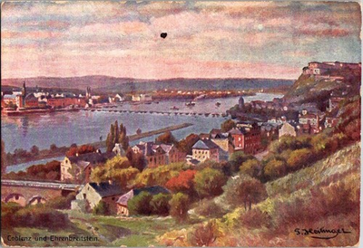 #ad Koblenz Germany : PANORAMIC SCENE j 09 AY6559 $28.54