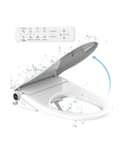 iliD Heated Bidet Toilet Seat with Remote, Auto Open Lid, Elongated