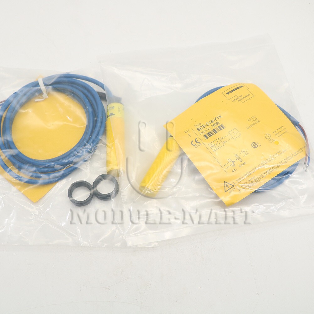 NEW Turck BC5-S18-Y1X Capacitive Sensor Embeddable 5mm Range 18mm Plastic Barrel