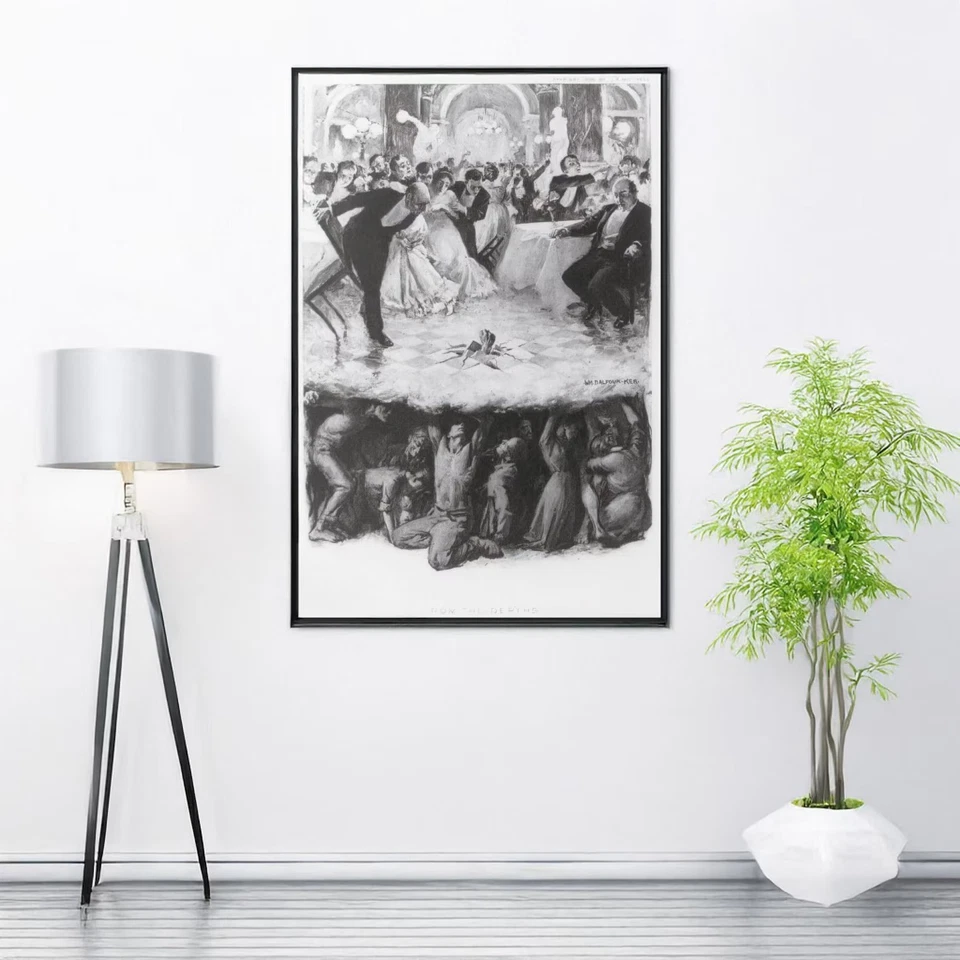 From The Depths Canvas & Poster Wall Art - Dark Academia Painting Print - Image 2 of 2