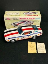 TAIYO NON FALL MYSTERY BUMP N GO RUSHER MACH 1 MUSTANG TIN LITHO C-624
