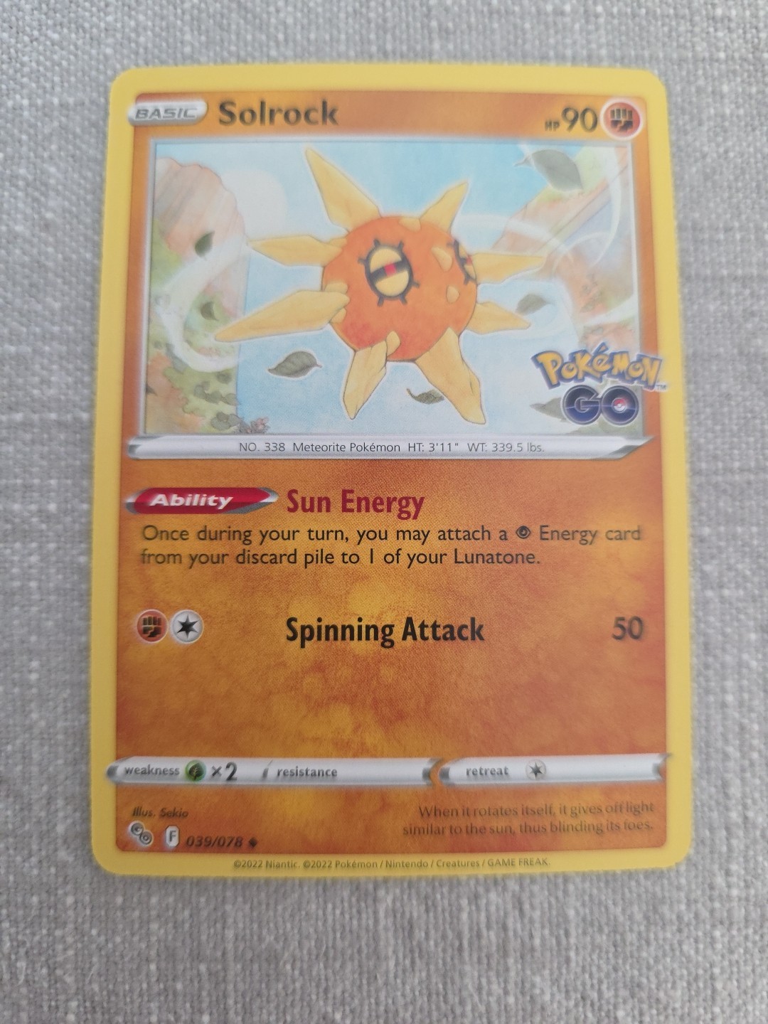 Solrock 039/078 Pokémon GO Regular