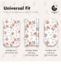 Gllquen Baby Fitted Bassinet Sheets Set 4 Newborn Baby Girls 32 in x 16 in