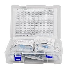 2W 500PCS 100 Value 1 ohm-1M ohm Metal Film Resistor Kit