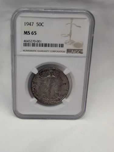 1947 P NGC MS65 Walking Liberty Silver Half Dollar