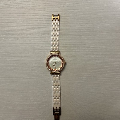 Vintage Anne Klein Rose Tone Ceramic Watch