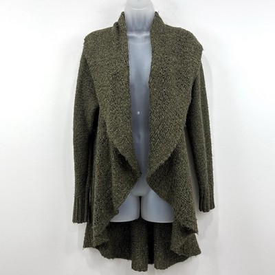 Efrata Global Alpaca Cardigan Women's M Green Shawl Collar Quiet Luxury Boho
