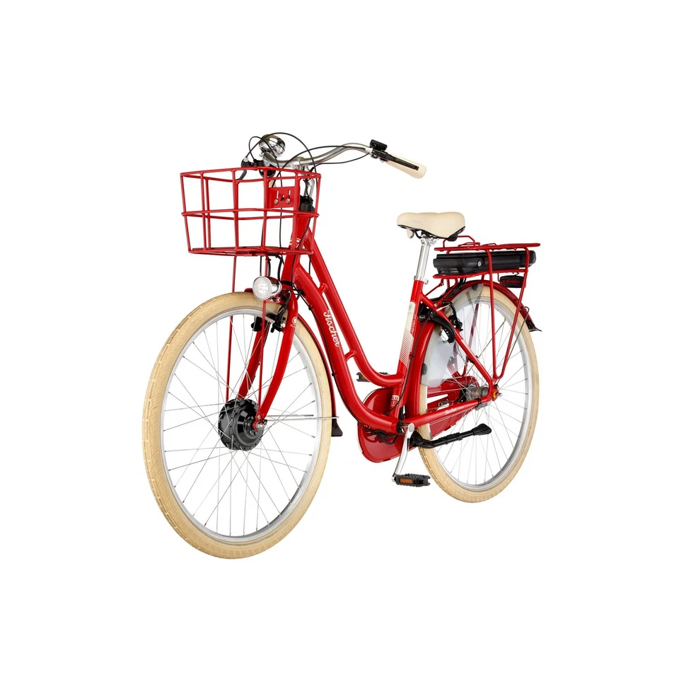 FISCHER City E-Bike Cita Retro 2.0 rot RH 48 cm 28 Zoll 418 Wh Rücktritt E-Rad - Bild 3 von 4